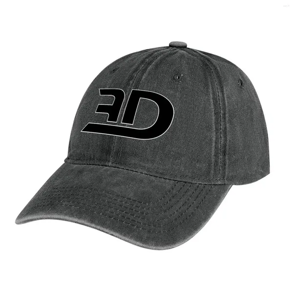 Bérets 3d Logo minimal - Black Cowboy Hat Cap de luxe Soleil pour enfants Sports Boy Child Women's