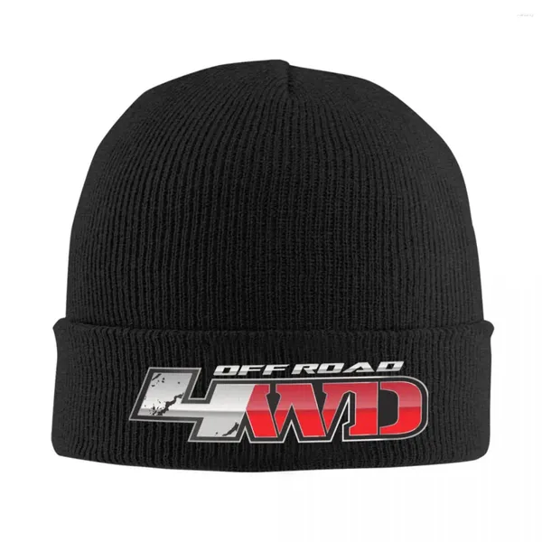 Boinas 4x4 4wd Logo Tracción en las cuatro ruedas Off Road Gorro de punto Gorros Invierno Cálido Unisex Hip-hop Gorras para hombres Mujeres