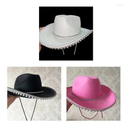 Bérets 50JB Bride Cowboy Hat Disco Cowgirl Bachelorette Party Bridal