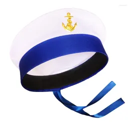 Bérets 50jb Hat Yacht Capitaine Navy Marine Costume Ajuste Men Boat pour les femmes pour enfants adultes