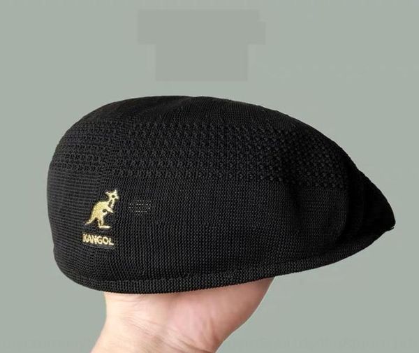 Bérets A4PV ecH5b TE casquette kangol chapeau hommes039s et femmes039s style même béret kangourou en maille de polyester super élégant ins casquette pointue be4995708