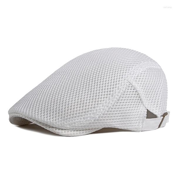 Bérets réglables boucle Cabbie chapeaux britannique maille Sboy casquette hommes Sport de plein air chapeau de Golf Gorras mâle visières casquettes Snapback