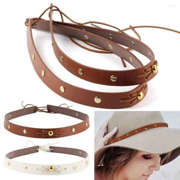 Bérets réglables, décoration de chapeau, boucles de ceinture en PU, accessoires de mode pour femmes et hommes Fedora