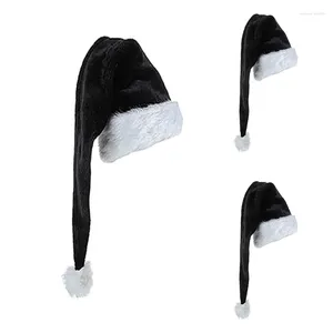 Bérets Adulte Chapeau De Père Noël Confortable Traditionnel Noir Et Blanc Pour Cosplay