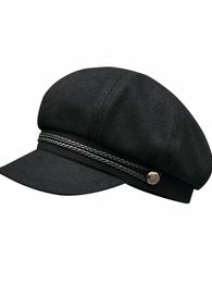 Bérets Adulte Hiver Grande Taille Laine Octogonale Chapeau Hommes Ajusté Béret Casquette Fille Mode Feutre Sboy Chapeaux 54 cm 56 cm 575 cm 59 cm 61 cm 62 cm 221130