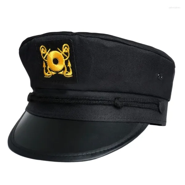 Berets Adult Yacht Captain Hats Men Women Navy Marine Cosplay Costume