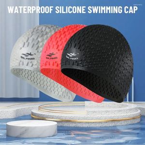 Berets Adults 3D Ergononic Design Spa Cap de natation Piscine de natation Silicone étanche