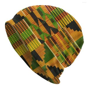 Boinas Africanas Kente Diseño de tela Gorros Gorros Invierno Cálido Mujeres Hombres Sombrero de punto Adulto Tradicional África Patrón étnico Gorros Sombreros