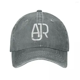 Berets Ajr White Logo Classic T-shirt Baseball Caps Fashion Denim Chapeaux de Denim Outdoor Ajustement Casquette Sports Cowboy