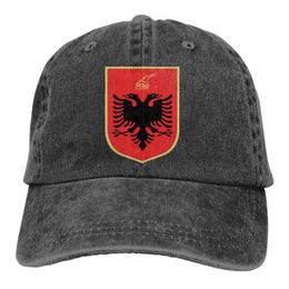 Bérets Albanie Blason Crest Casquette de baseball Chapeau de cowboy Chapeau Bebop Chapeaux Hommes et Femmes243a