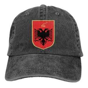 Berets Albanie Coat of Arms Crest Baseball Cap Cowboy Hat a culminé des chapeaux Bebop hommes et femmes 2466