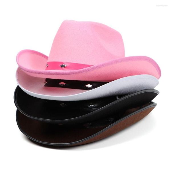 Boinas All-match Fancy Dress Adult Wild West Cap Western Cowgirl Tachonado Sombrero de vaquero