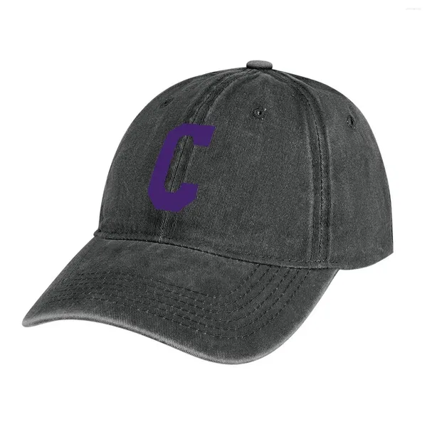 Berets Alphabet Purple C Lettre sportive Cowboy Hat Golf Cap Snapback Funny Women's Beach Outlet Men's