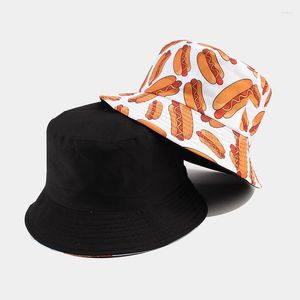 Bérets chapeau seau à motif de chien américain pour hommes grande circonférence de la tête chapeaux Bob Double face casquette de Protection solaire extérieure pour femmes