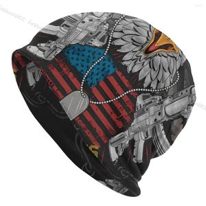 Bérets American Flag Skullies Beas Caps Stand pour un chapeau mince Bonnet Hats Hommes Men Streetthin Women's Streetthin Cap