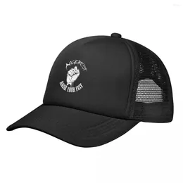 Bérets Angerfist Hardcore Stretchy Trucker Hat Mesh Baseball Cap Réglable Snapback Fermeture Chapeaux Pour Hommes Femmes Confortable Respirant