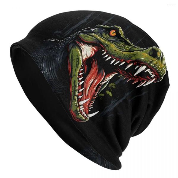 Bérets en colère Animal Bonnet chapeaux Crocodile tricot chapeau Gym thermique élastique hommes femmes casquettes automne modèle mode Bonnet cadeau