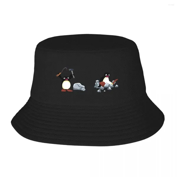 Boinas Angry Geologist Penguin Bucket Hat Panamá para niños Bob Sombreros Pescador al aire libre Verano Playa Pesca Gorras unisex