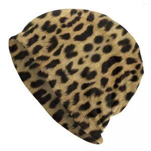 Bérets motif Animal Bonnet chapeaux imprimé léopard Bonnet unisexe adulte décontracté Kpop tricot chapeau hiver imprimé tête casquettes