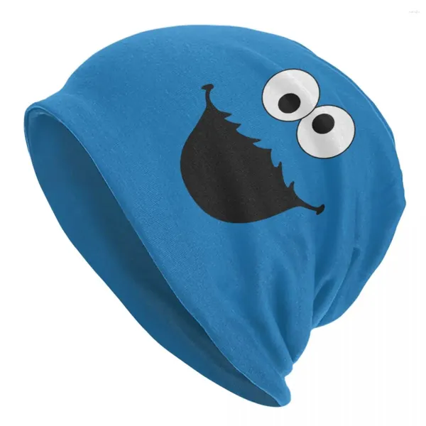 Bérets Anime Cookie Monster Mignet Bonnet Hat Knit Hip Hop Outdoor Skullies Bons de bonnet Chapeaux Multifonction chauds Unisexe