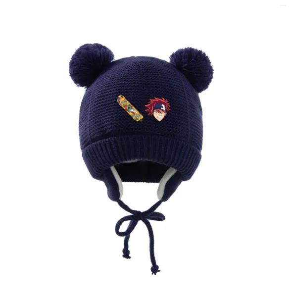 Boinas Anime SK8 Logo Sombrero de invierno Protectores de oídos de punto para niños Gorra Niños Niñas Sombreros cálidos