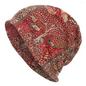 Bérets Antique tapis persan fleurs casquette Hip Hop automne hiver rue Skullies bonnets chapeau unisexe mâle chaud multifonction Bonnet tricot