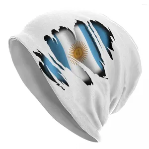 Berets Argentinië gescheurde vlag Tattoo beanie cap unisex winter warme motorkap homme breien hoeden ski argentijnse trotse schedels muts caps