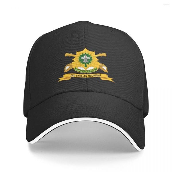 Berets Army - 2nd Cavalry Regiment W Br Ribbon Cap Gorras de béisbol Sombrero ajustable Sombreros unisex Personalizables policromáticos