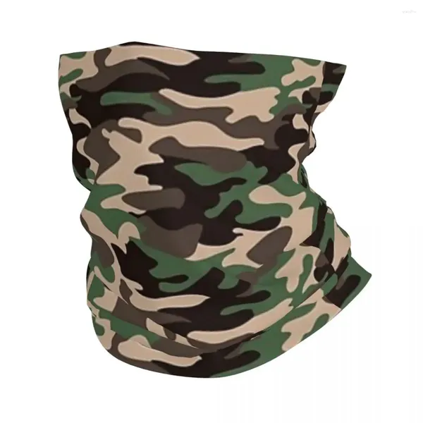 Boinas del ejército de camuflaje de camuflaje cubierta de cuello de párpado impreso en la jungla máscara de camuflaje de camuflaje Balaclava corriendo unisex para adultos lavable