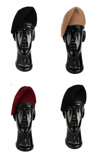 Baretten Leger Special Forces Wol Zwart Rood Kleur Baret Hoed Militaire CapBeretten4250686