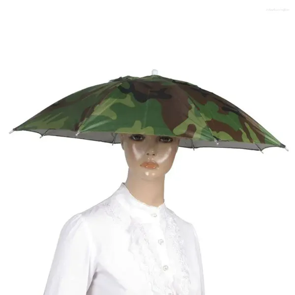 Bérets Arrivée Chapeaux Cap Sport De Plein Air Pour La Pêche Randonnée Camping Bandeau Élastique Soleil Pluie Parapluie Chapeau En Nylon