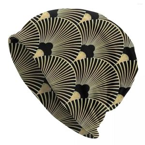 Bérets Art Déco Fan Modèle Vintage 1920 Ère Chaud Bonnet Tricoté Hip Hop Bonnet Chapeau Automne Hiver Bonnets En Plein Air Chapeaux Pour Hommes Femmes