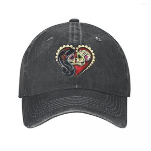 Berets Ashes - Dag van het dode paar Sugar Skull Lovers Baseball Cap Cowboy Hat Peak Bebop Hats Men and Women