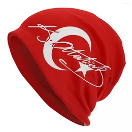 Berets ataturk Signature Gift Turke Turkish Wark Tree Caped Cap Bonnet Bonnet Automne Hiver Outdoor Bons de bonnet pour adultes unisex