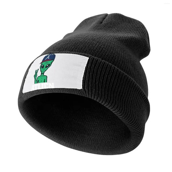 Bérets Atlanta Green Atlien Bonnet tricoté Chapeau de papa Visière thermique Fluffy Hommes Casquettes Femmes