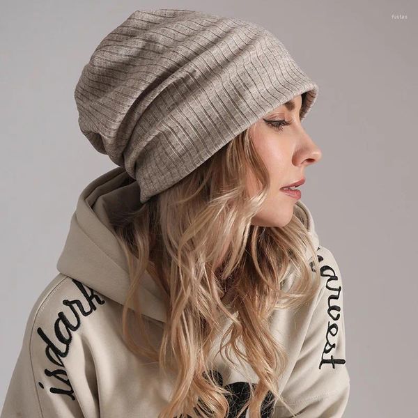 Boinas Otoño e invierno Tejer Estilo de pila de punto Ins de mujer Cara redonda fría Gorro con punta cerrada