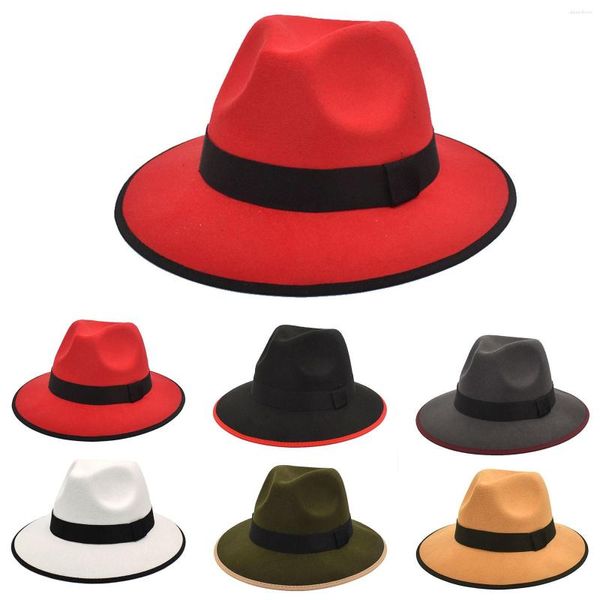 Boinas Otoño e invierno para hombre para mujer parejas neutrales sombrero de lana moda británica imitación jazz negro top caballero pequeño