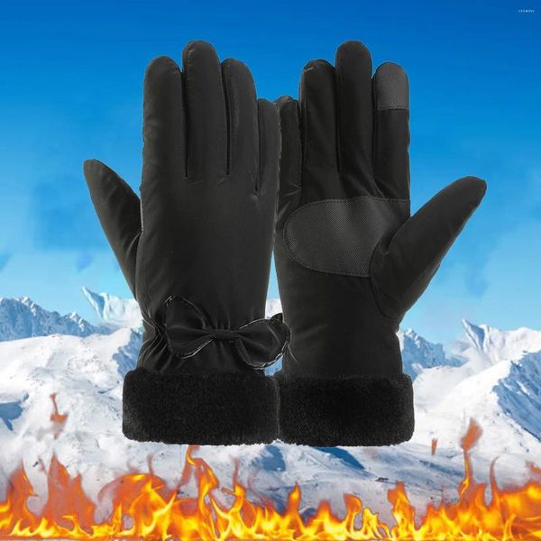 Bérets Automne et hiver Mitaines d'équitation en plein air Couples Gants d'arc mignons Mode Couleur unie Antidérapant Gant chaud froid Envio Gratis Todo