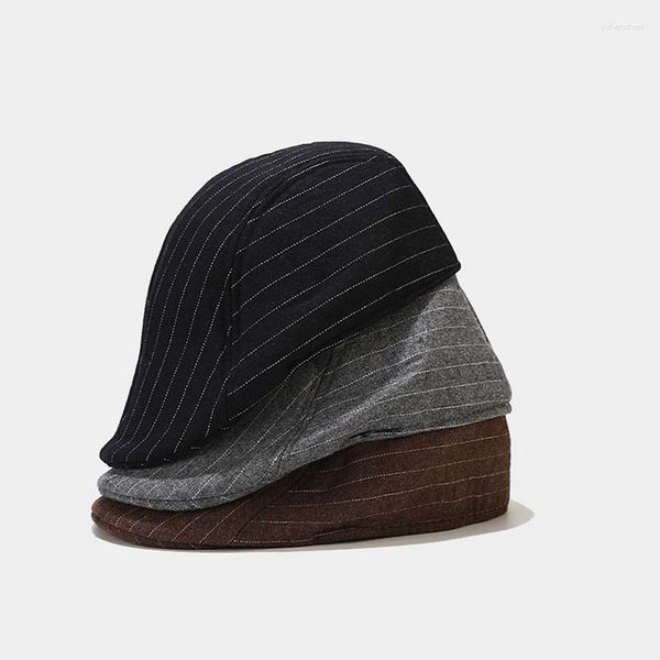 Bérets Automne Unisexe Chapeaux Occasionnels Hommes Rétro Femmes Sboy Chapeau Duckbill Ivy Casquette Plate Coton Visières Casquettes