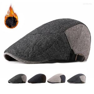 Bérets Automne Hiver Chaud Béret Chapeau Hommes Laine Sboy Casquettes Casquette Britannique Avant Gatsby Peintres Chapeaux Pilote Ivy Gorro Hombre Boina