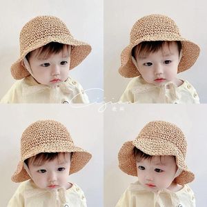 Berets Baby Hats and Caps Kids Sun Sun Summ Summer Straw Girl Girl Lace Bow Beach Children Panama