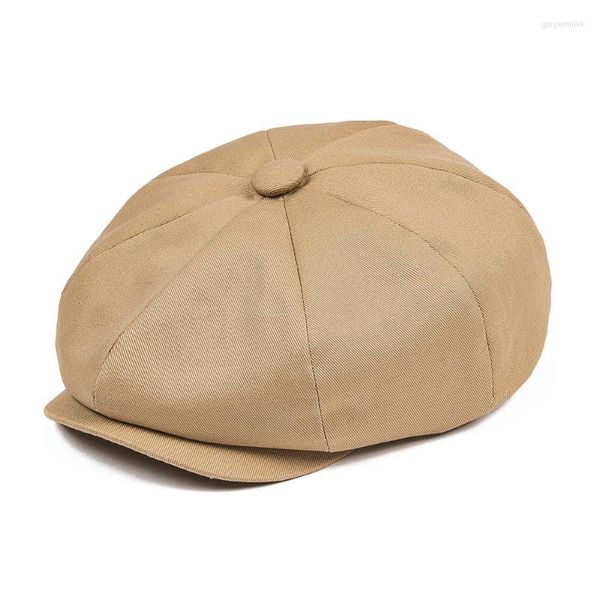 Bérets Bébé Enfants Enfant Twill Coton Sboy Cap Garçon Fille 8 Panneau Casquettes Plates Infant Toddler Jeunesse Chapeau Boina Gatsby Chapeaux Pour EnfantBérets