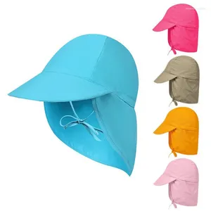 Bérets bébé chapeau de soleil casquette d'été réglable pour garçons voyage plage fille enfants accessoires pour bébés chapeaux pour enfants