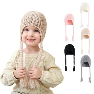 Beretten baby winter hoed meisjes jongens oor flaps winddicht muffs motorkap caps outdoor sport hoofdenkleding peuter beanie hoofdtooi dropship