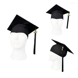 Bérets Bachelor High School Graduation Hat 2024 Décors Commencements pour les étudiants Chapeaux