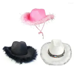 Berets Bachelorette Party Hat For Women Bridal Cowgirl Wedding Accs