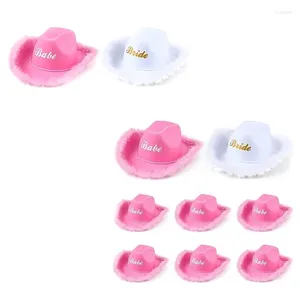 Bérets Bachelorette Party Hat Set pour douche nuptiale femmes Cowgirl robe de mariée en gros