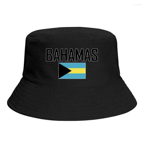 Boinas Bandera de Bahamas Sombreros de cubo Imprimir Fans frescos Sombra de sol Simple Clásico Al aire libre Verano Pescador Gorras Gorra de pesca