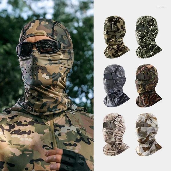 Bérets cagoule pour hommes, couvre-chef d'été, protection solaire, résistant aux UV, bonnet en soie, pêche, moto, masque d'équitation, chapeau complet