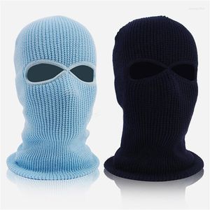 Berets Balaclava Mask Hat Winter Cover Neon Green Halloween Caps For Party Motorcycle Bicycle Ski Cycling Sky Blue Masks